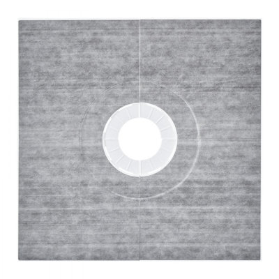 Shower Curb Kit, 36"x36" Shower Pan Kit with 6.3" Central Drain, Lightweight