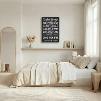 Art mural sur toile Gallery Wrap pour le salon, la chambre à coucher, le bureau ou le vestibule - Décoration murale décorative de style tableau noir