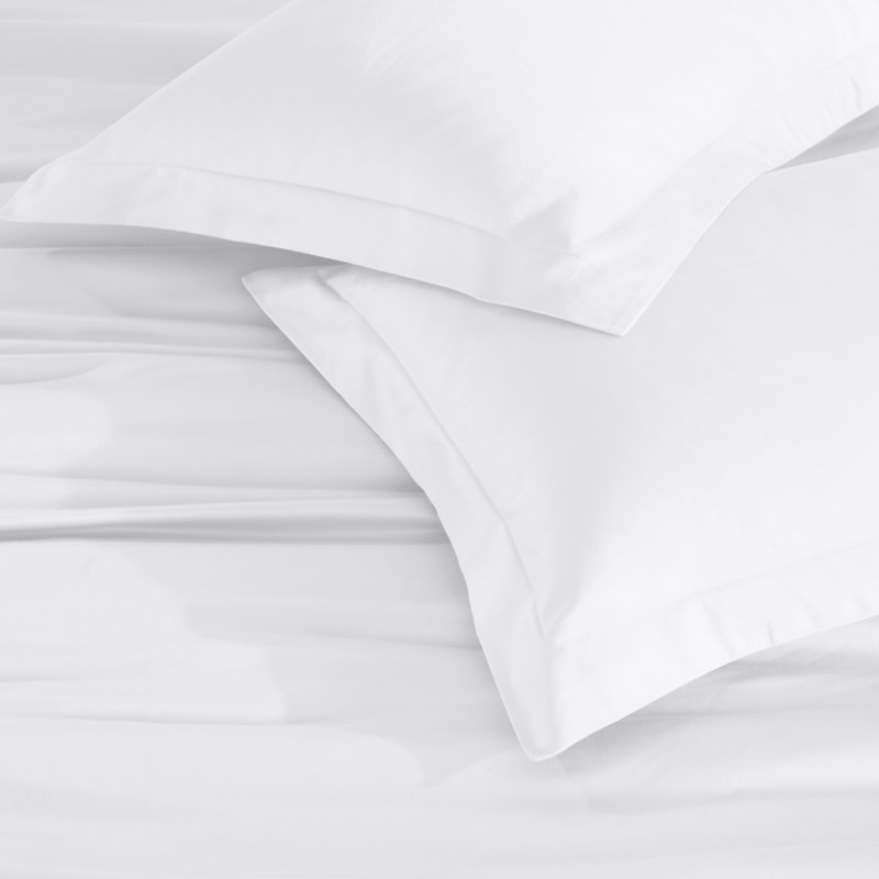 Luxury 650 Thread Count Certified Egyptian Cotton Duvet Cover Set, White, Twin Duvet Cover + 2 Standard Shams