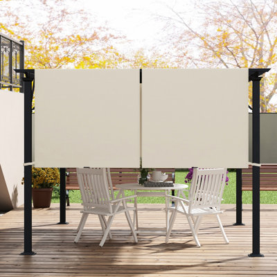 Auvent de remplacement pour pergola, 4 x 18 pi, kaki, compatible avec 10 pergola de 11,8 pi, installation simple et directe adaptée à une installation pratique