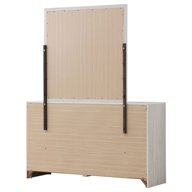 Commode 6 tiroirs avec miroir