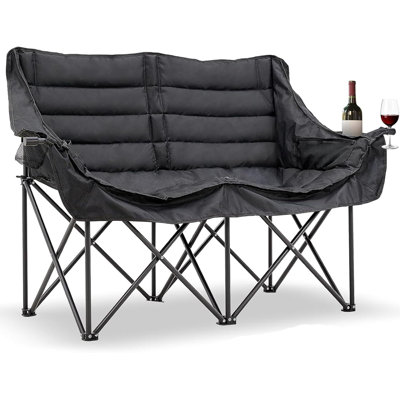 Glena Folding Camping Chair with Cushions