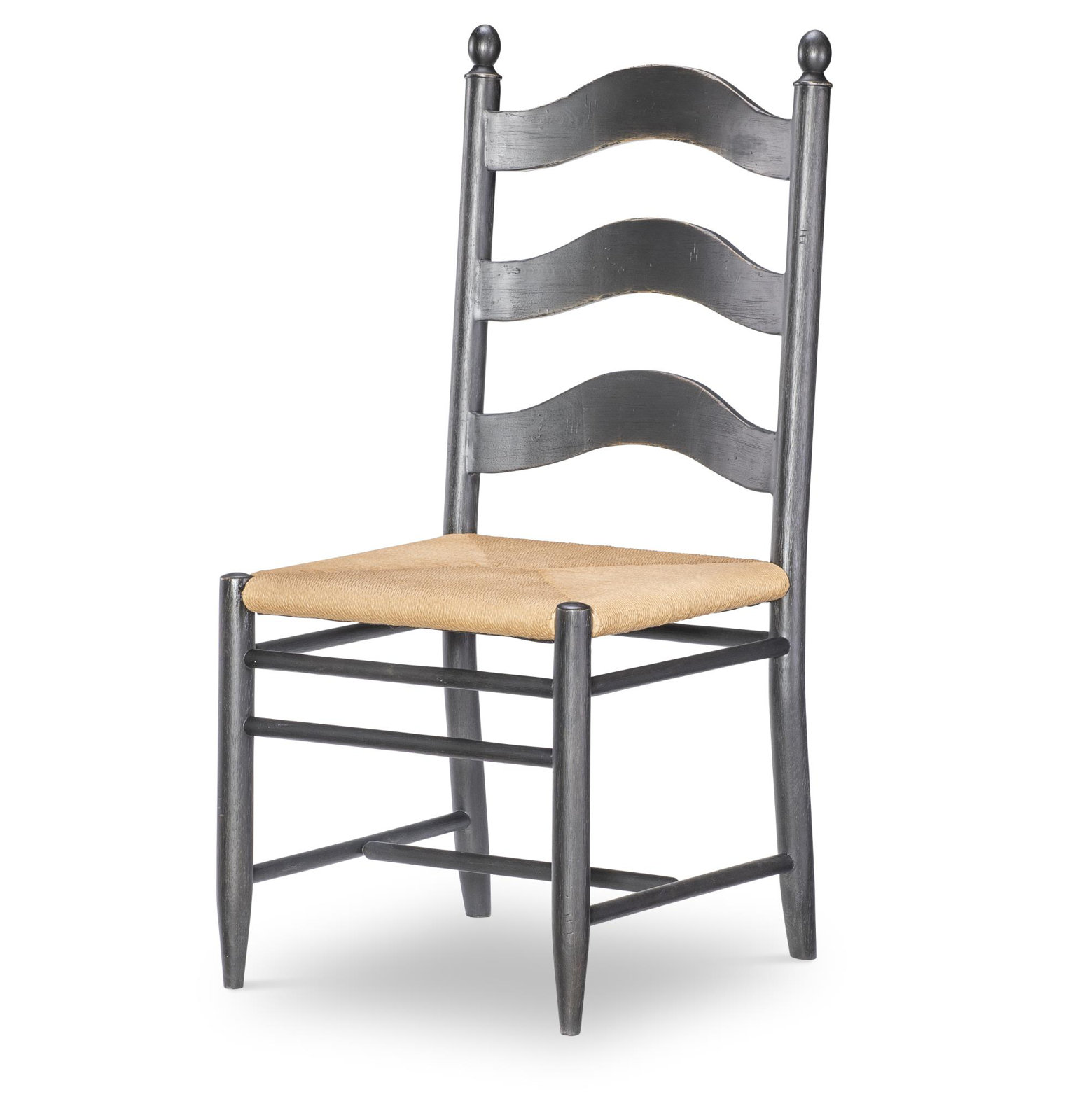 Country Living Ladder Back Side Chair, Black