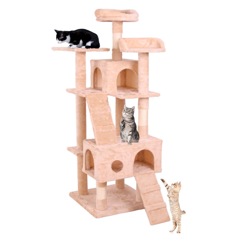 Arbre à chat Colne, H 63 po x l 19,7 po x P 19,5 po, Beige