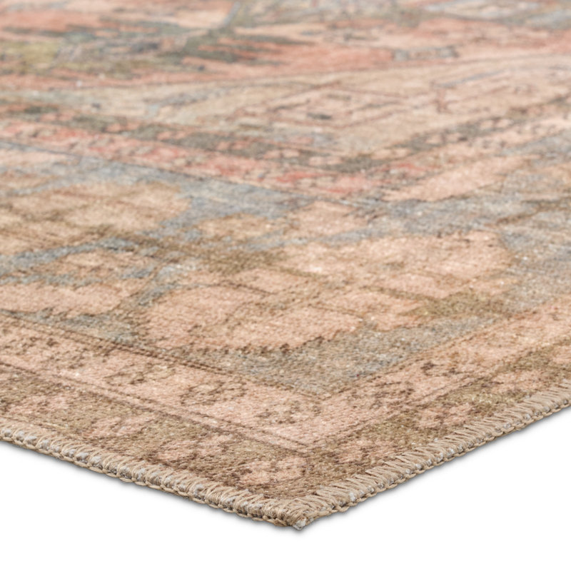 Tapis tissé à la machine Bungalow Rose Charleton, Rectangle 5 pi x 7 pi 6 po