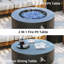  Foyer de table rond 42 po au gaz en fer Cover Comprend un couvercle de réservoir-216894132