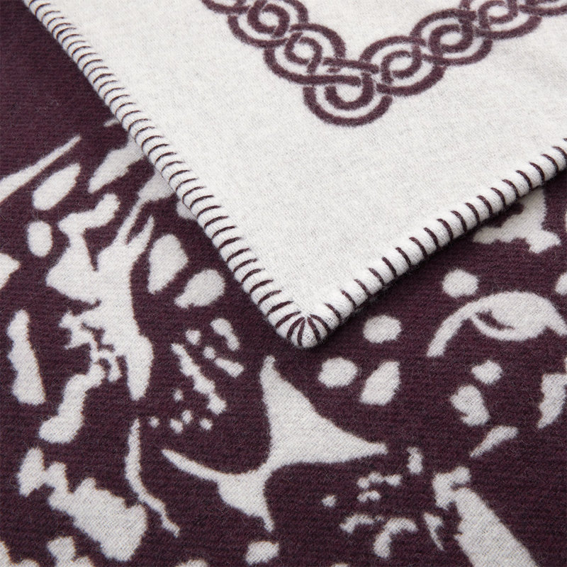 Leopard Animal Print Blanket, Prune