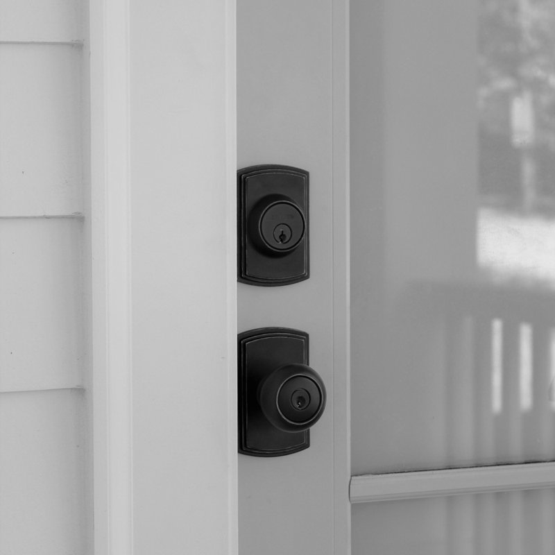 Callan by Delaney Italian Series Santo Entry Door Knob in Matte Black, Black