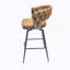 Luxueux tabourets de bar en cuir tressé technique, ensemble de 2 avec pivot à 360 degrés, confortable et durable pour la cuisine et le bar-1176652716