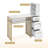 Trea 42.5'' Vanity Makeup Desk with Open Shelves and Drawers, Manicure Desk with Metal Frame