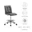 Prim Armless Vegan Leather Drafting Chair In Silver Orange-1137019816-1137019819