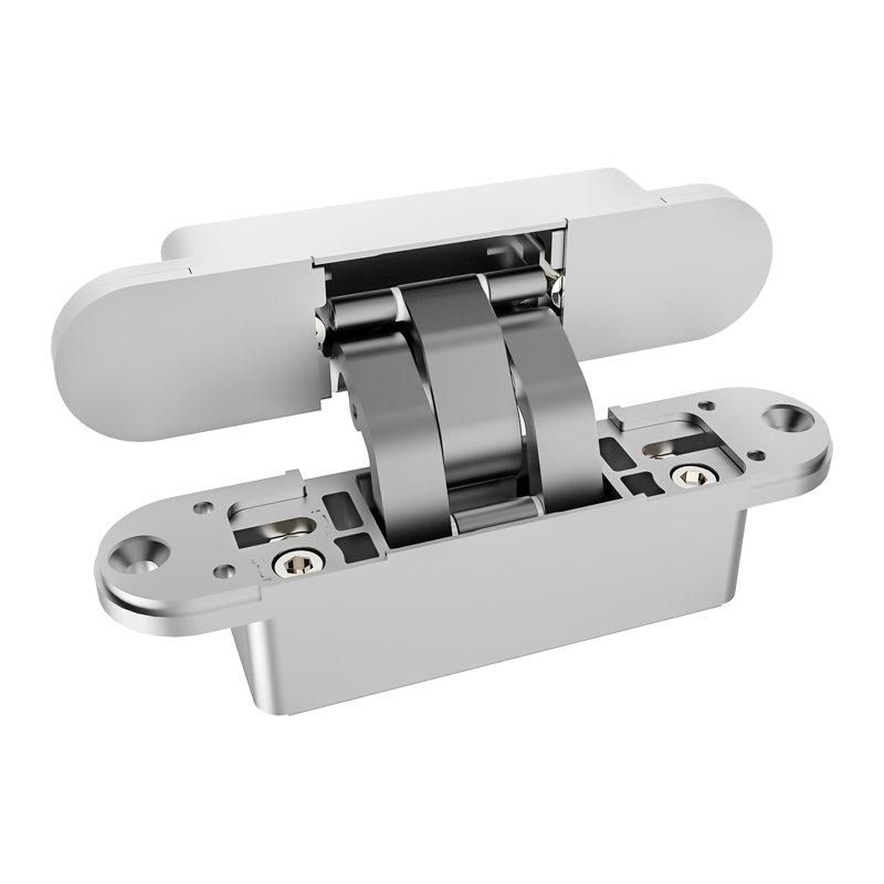 Chrome 3D Adjustable Heavy-Duty Concealed Door Hinge