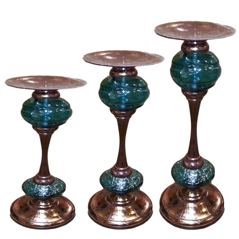 Glass Tabletop Candlestick