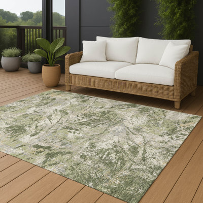 Tapis abstrait lavable à la machine intérieur / extérieur ACN2779
