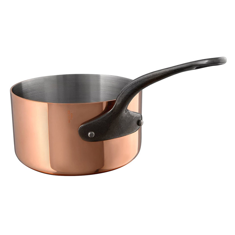 Mauviel M'heritage 150 CI Sauce Pan With Cast Iron Handle, 3.4-Qt