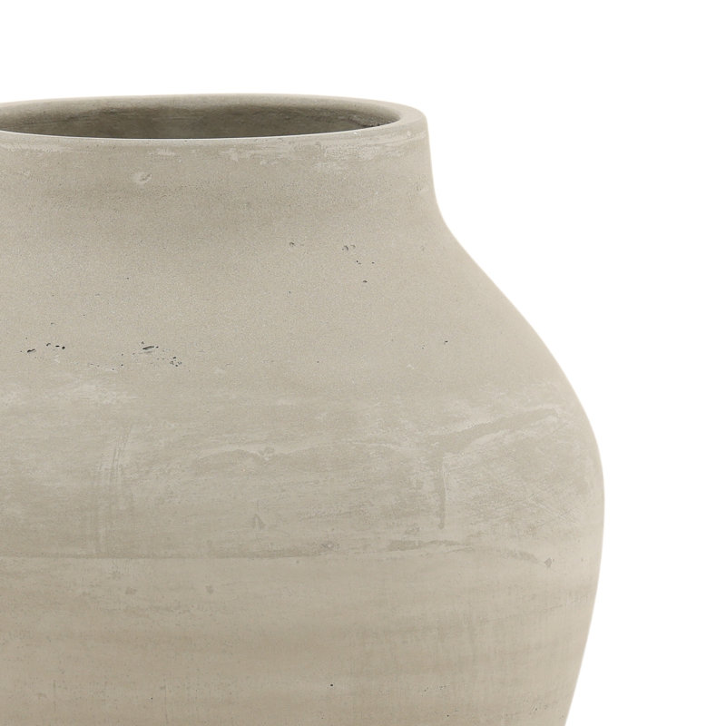 Vase Faustus, H 13,4 po x l 11 po x P 11 po, Gris naturel
