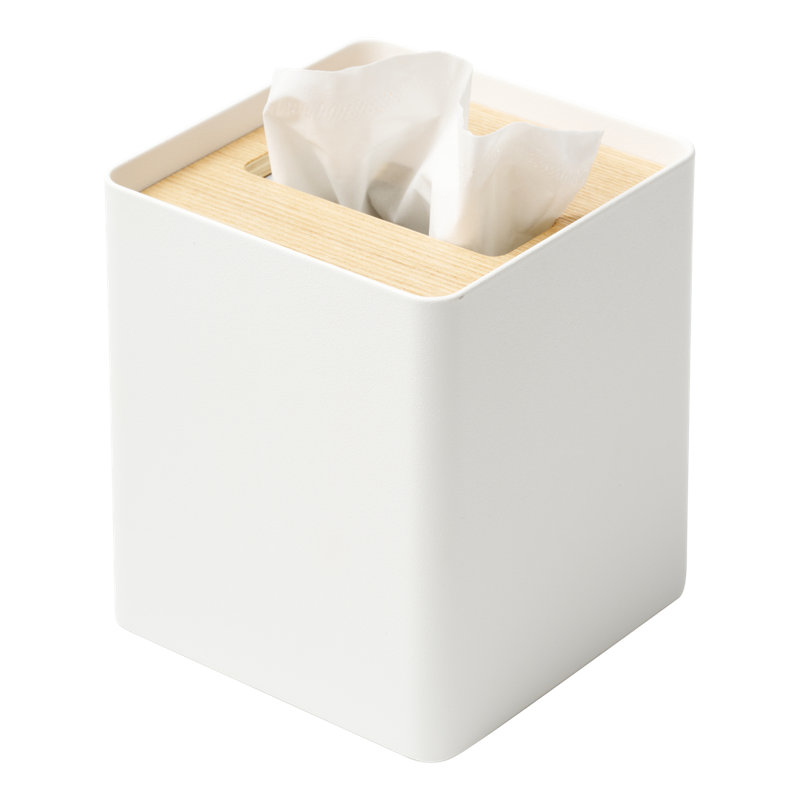 Boîte à mouchoirs réutilisable Yamazaki Home, Blanc