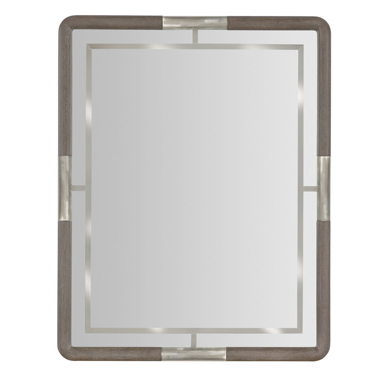 Modern Mood Rectangle Mirror, Dark Wood