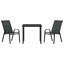 Vidaxl Garden Dining Set Powder-Coated Steel Outdoor Furniture Ensemble Patio