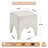 Modern Boucle Upholstered Ottoman, Shoe Changing Footrest, Makeup Stool(Set Of 2)-482079476