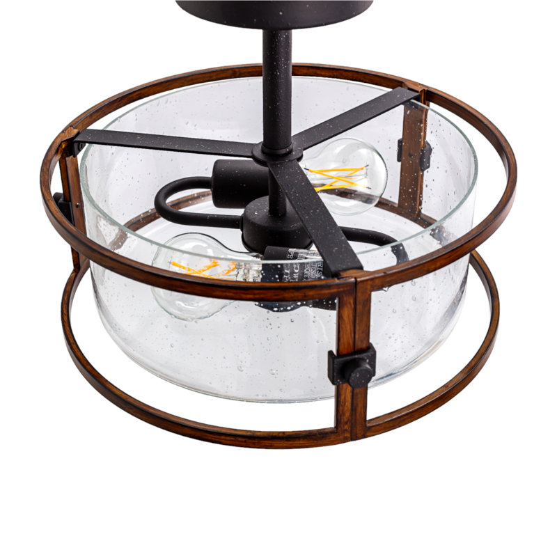 Plafonnier cylindrique semi-encastré 13,8 po Barthelmess