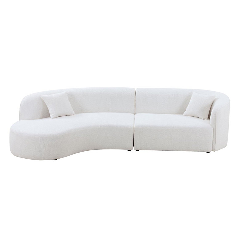 Ensemble de 2 pièces de canapé de style moderne avec canapé rembourré et méridienne, canapé modulaire faisant face à la droite, canapé Boucle