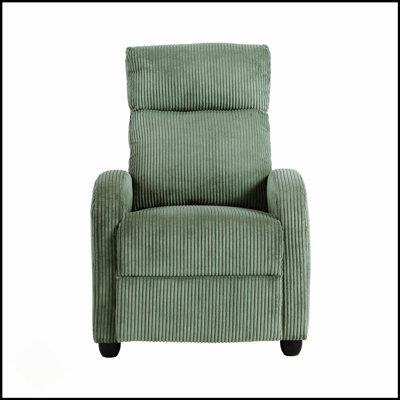 Fauteuil inclinable moderne avec dossier en velours côtelé, meubles de salon confortables et durables