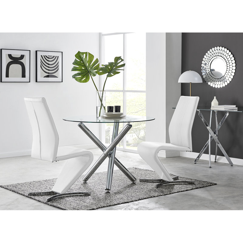 Chowchilla 2 - Person Dining Set, White