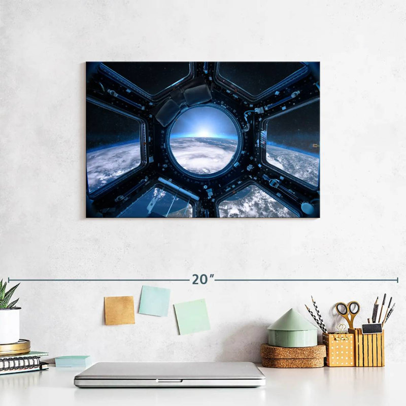 Oberle Earth From Space Station, 8" H x 12" W