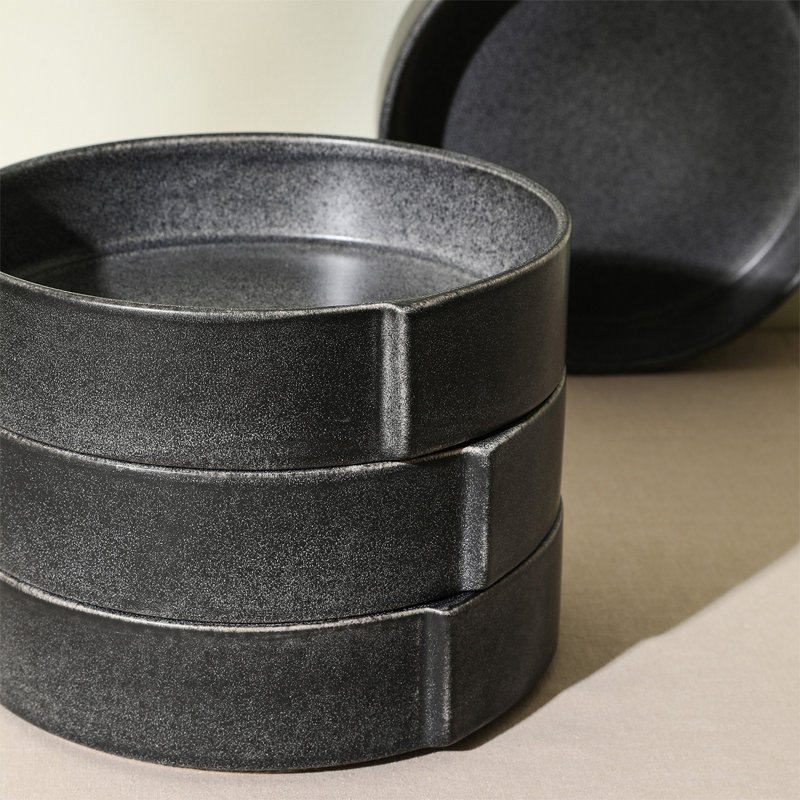 Ensemble de bols à pâtes 4 pièces Stone Lain Bao, Noir, noir, noir, noir