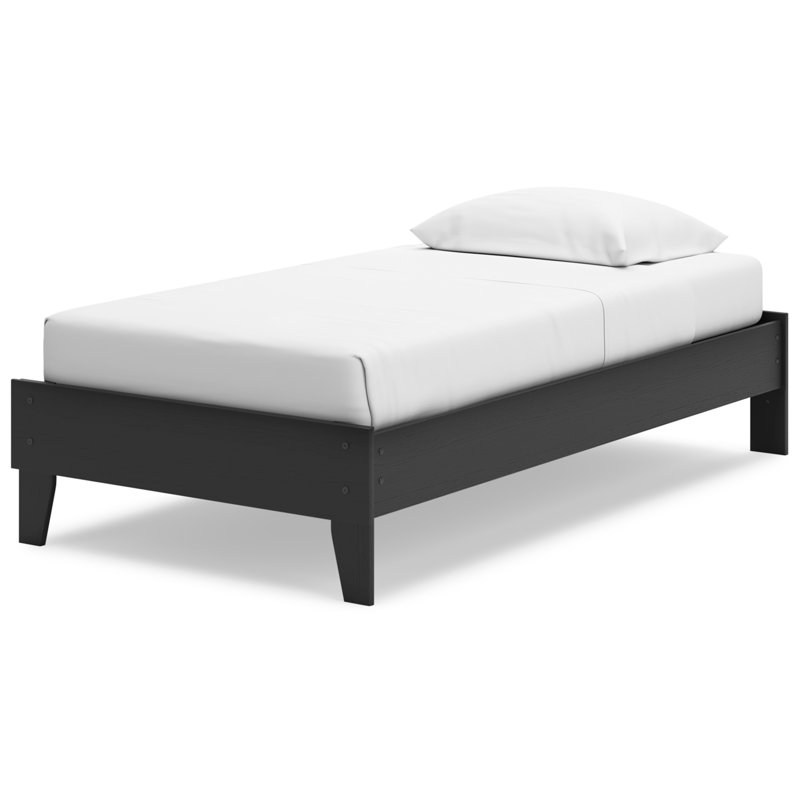 Gwendylon Platform Bed, Twin, Black