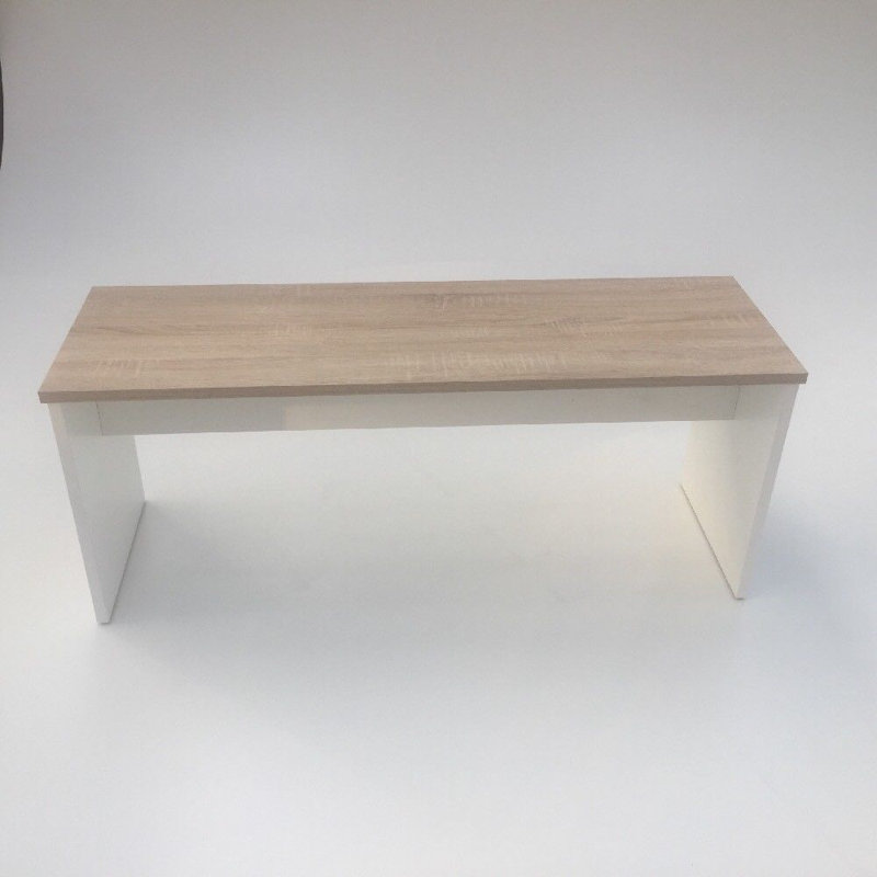 Thorbjorn Upholstered Bench, Sonoma Oak/White