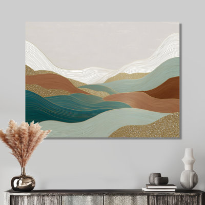 Reproduction d'art sur toile, "The Silent Ridge Into The Mountain", art mural moderne Mid-Century