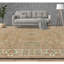 Hand Knotted Wool Oriental Area Rug in Beige And Ivory