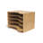 Bamboo File Organizer With 4 Dividers