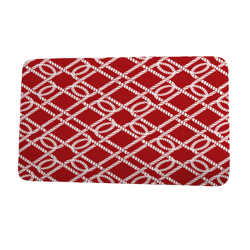 Tapis de bain E by Design, l 21 po x L 34 po, rouge