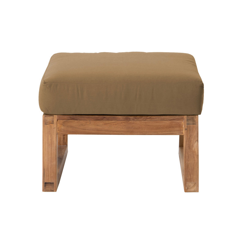 Venice Outdoor Teak Ottoman, Cocoa