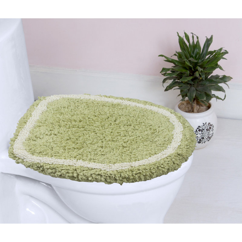 Tapis pour salle de bain Dobrinka, Vert, 18 po x 18 po (couvercle)