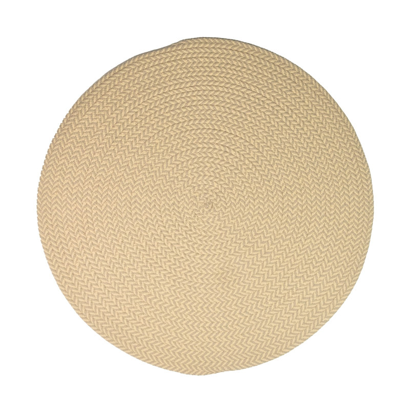 Tapis d'intérieur / extérieur rond en polypropylène tressé à la machine, Rond 6 pi