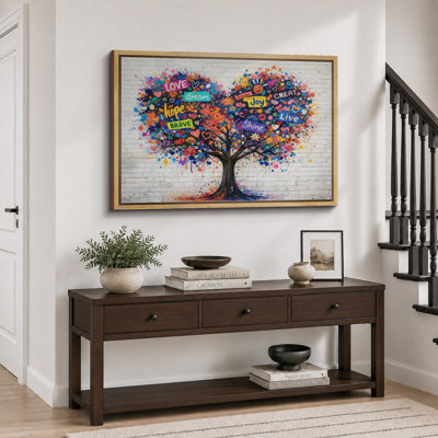 Œuvre d'art graffiti coloré, images de chambre d'enfant, impression sur toile encadrée