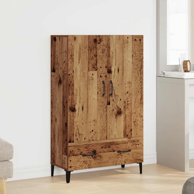 Jeromie Highboard 70x31x115 cm Engineered Wood, Old Wood