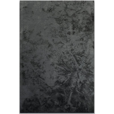 Tapis gris foncé à tissage plat abstrait Rapture