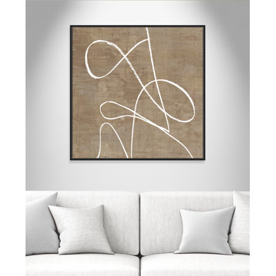 Catana Swooping Lines - Floater Frame Painting on Canvas