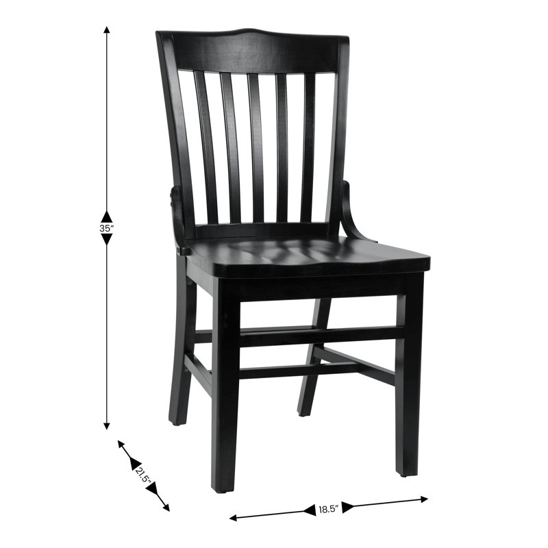 Chaise de restaurant en bois Hercules Series, Noir
