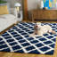 Tapis d'intérieur / extérieur bleu marine / blanc Albertha-629127612