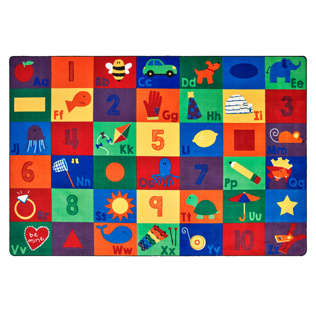 Sequential Seating Classroom Geometric Area Rug Carpets for Kids Rug 