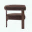 Chaise d'appoint moderne à accoudoirs arrondis, revêtement en velours et conception à trois pieds-440629669