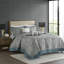 Couvre-lit très grand bleu sarcelle - 100%, revers en microfibre, bourre en coton, jolie décoration cachemire, 5 pièces en tissu lavable à la machine-125396460-125396465