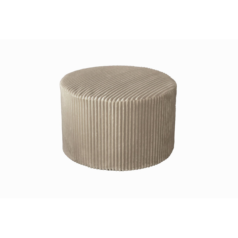 Repose-pieds plein Corduroy Upholstery, Camel