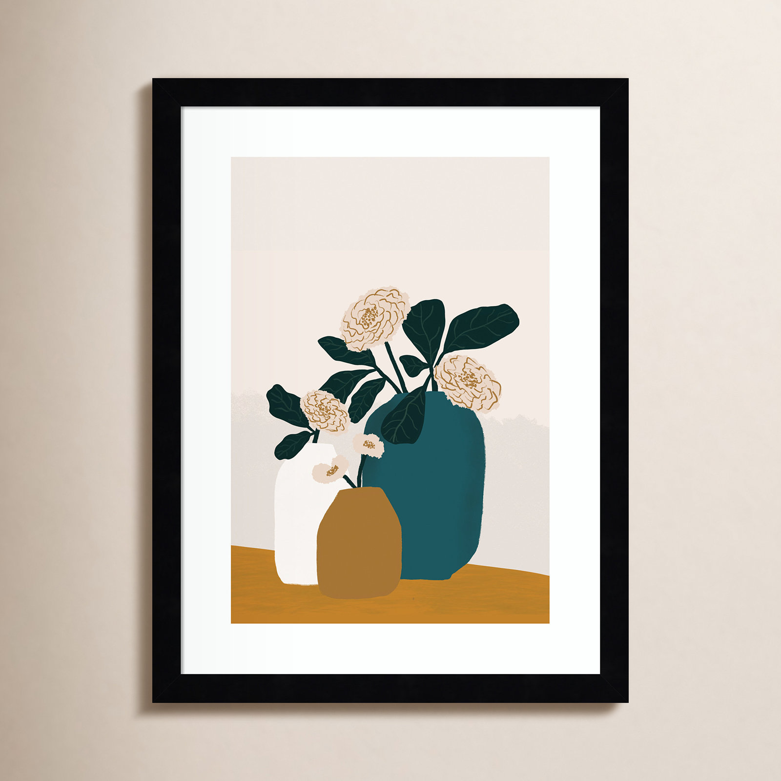 Stillness by Oris Eddu, Black Framed, 17" H x 13" W